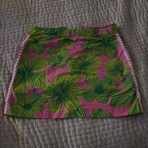 Floral Pink and Green Women's Skort